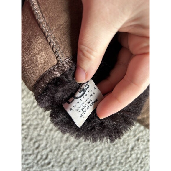 UGG Classic Women Size 6 Tall Winter Snow Boots Brown Mid Calf 5805 - Picture 6 of 6